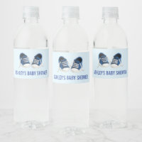 Blue Sneakers Baby Dusche Wasserflaschen Labels
