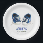 Blue Sneakers Baby Duschpapier Teller, Junge Dusch Pappteller<br><div class="desc">Gibt es irgendetwas,  das so süß ist,  wie das Pitter-Patter der kleinen Füße? Das Design zeigt mein originelles Bild von klassischen Babysneakern. Bitte kontaktieren Sie mich,  wenn Sie Hilfe bei der Anpassung Ihrer Bestellung benötigen.</div>