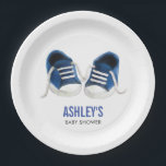 Blue Sneakers Baby Duschpapier Teller, Junge Dusch Pappteller<br><div class="desc">Gibt es irgendetwas,  das so süß ist,  wie das Pitter-Patter der kleinen Füße? Das Design zeigt mein originelles Bild von klassischen Babysneakern. Bitte kontaktieren Sie mich,  wenn Sie Hilfe bei der Anpassung Ihrer Bestellung benötigen.</div>