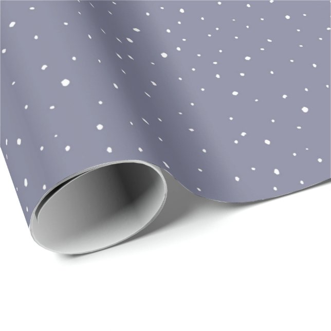 Blue Snow White Weihnachtsgeschenk Wrap Geschenkpapier (Rolleneckpunkt)