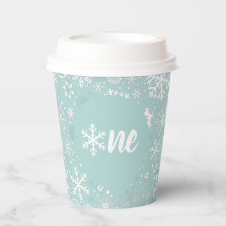 Blue Snowflake 1 Paper Cup Pappbecher