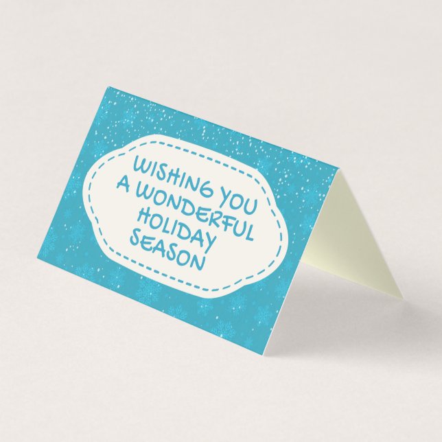 Blue Snowflake 25 Pack Carte de fin de année (Front)