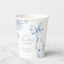 Blue Snowflake Baby Dusche Pappbecher