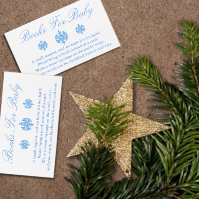 Blue Snowflake Baby Showbücher für Babykarte Begleitkarte (Von Creator hochgeladen)