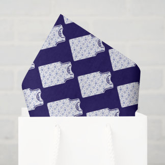 Blue Snowflake Basketball Jersey Seidenpapier
