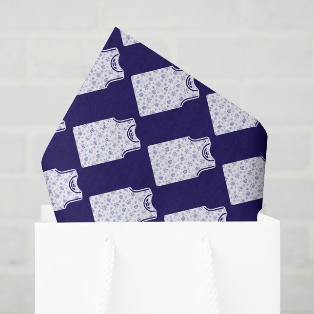 Blue Snowflake Basketball Jersey Seidenpapier (Geschenktüte)