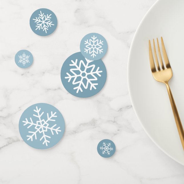 Blue Snowflake Confetti Konfetti (Gruppe)