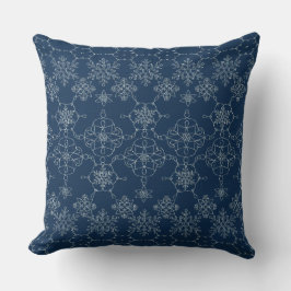 BLUE SNOWFLAKE DESIGN KISSEN