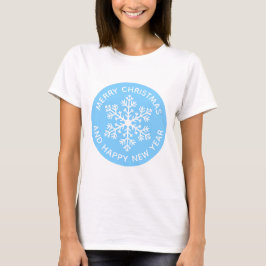 Blue Snowflake Festivals T - Shirt