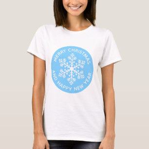 Blue Snowflake Festivals T - Shirt