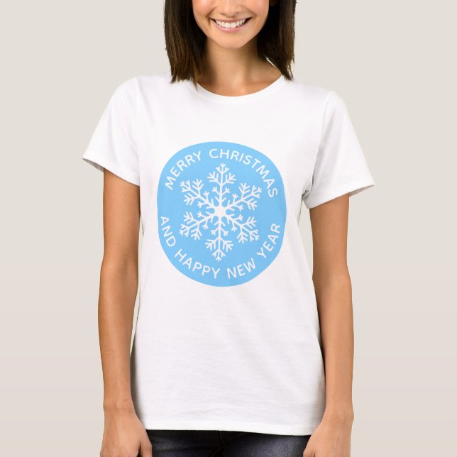 Blue Snowflake Festivals T - Shirt (Vorderseite)