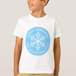 Blue Snowflake Festive T - Shirt (Child)