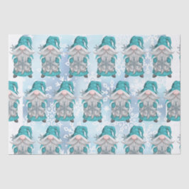 Blue Snowflake Gnome Seidenpapier