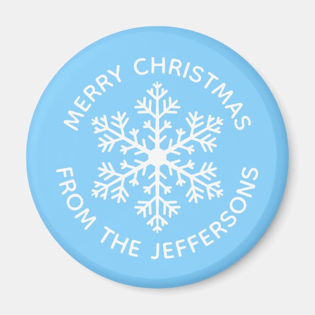 Blue Snowflake Magnet (Vorne)
