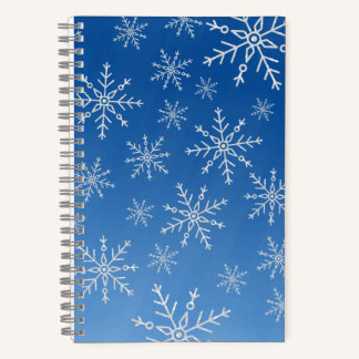 Blue Snowflake Notebook – Winter Aesthetic Journal Notizbuch