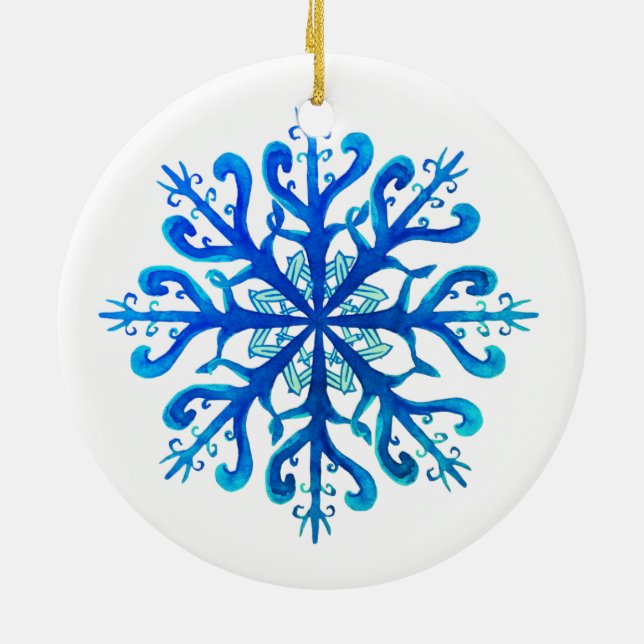 Blue Snowflake Ornament (Hinten)