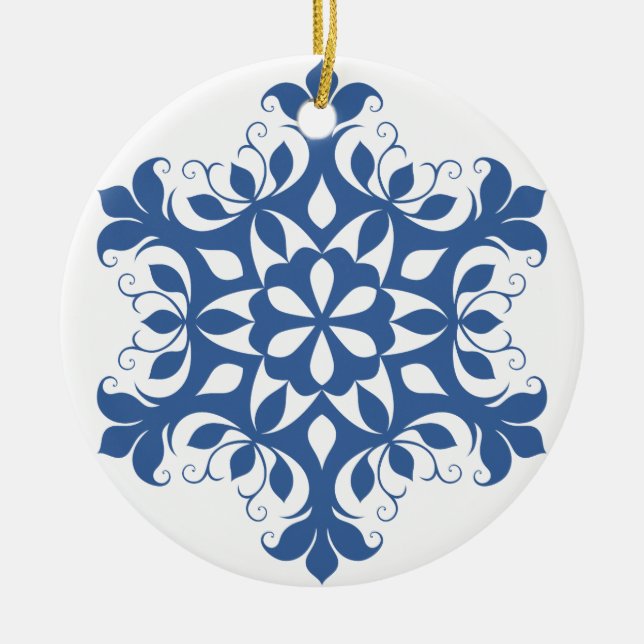 Blue Snowflake Ornament (Vorne)