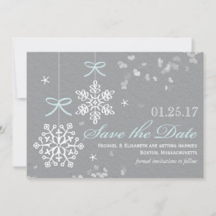 Blue Snowflake Sauvez les cartes de dates