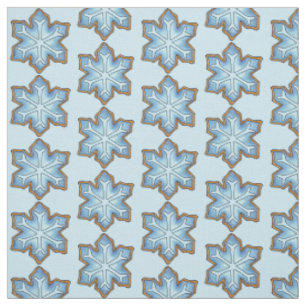 Blue Snowflake Snow Winter Zucker Kochurlaub Stoff