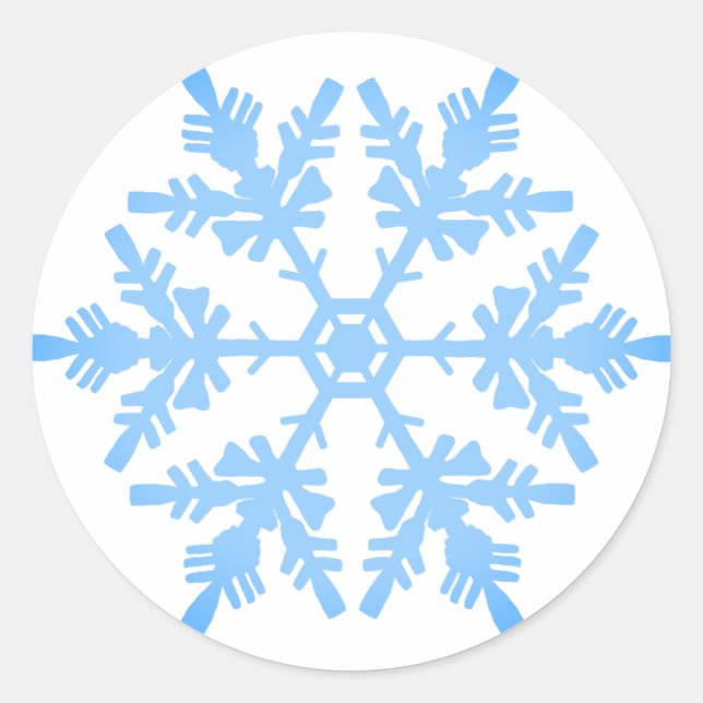 Blue Snowflake Sticker (Vorderseite)