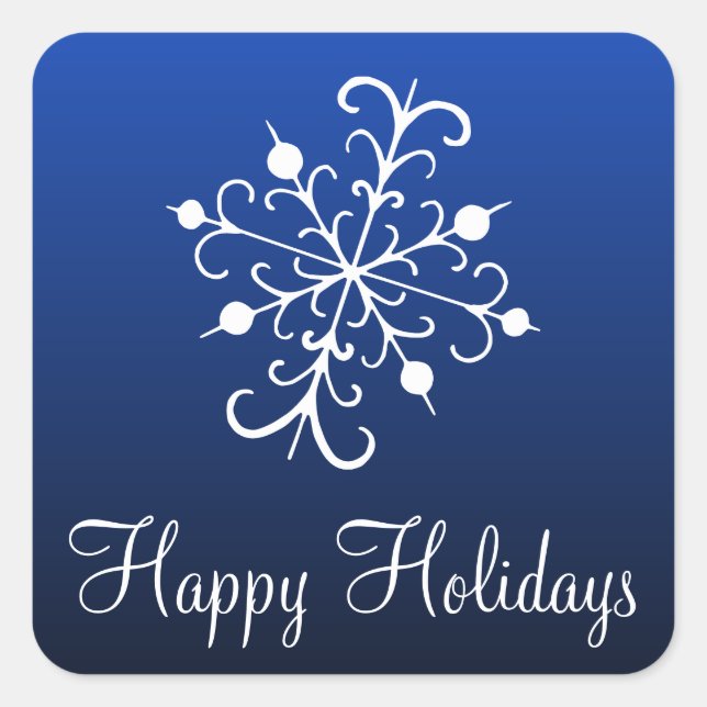 Blue Snowflake Stickers (Vorderseite)