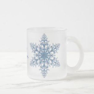 Blue Snowflake Tasse