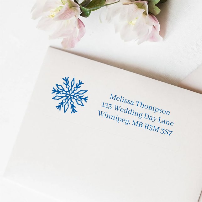 Blue Snowflake Wedding Permastempel (Von Creator hochgeladen)