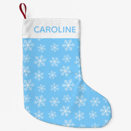 Blue Snowflake Weihnachten Strumpf Kleiner Weihnachtsstrumpf