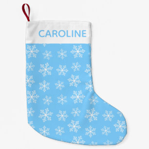 Blue Snowflake Weihnachten Strumpf Kleiner Weihnachtsstrumpf