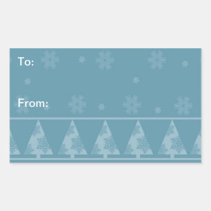 Blue Snowflake Weihnachtsbaum Stickers