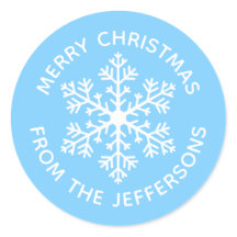 Blue Snowflake Weihnachtskleber