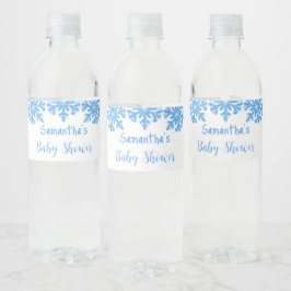 Blue Snowflake Winter Boy Baby Dusche