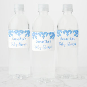 Blue Snowflake Winter Boy Baby Dusche