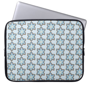 Blue Snowflake Winter Holiday Hanukkah Weihnachten Laptopschutzhülle