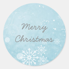 Blue Snowflake Wirbel Festtage Stickers