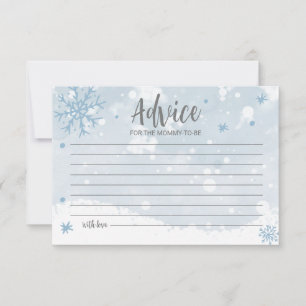 Blue Snowflakes Boy Baby shower Conseils Cartes