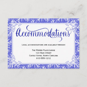 Blue Snowflakes Hochzeitskarte Einladung