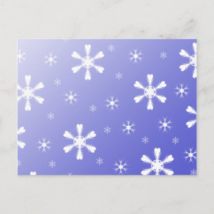 Blue Snowflakes Postcard Postkarte