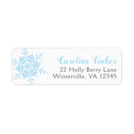 Blue Snowflakes Winter Baby Boy Dusche Adresse