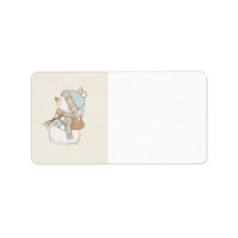 Blue Snowman Address Labels