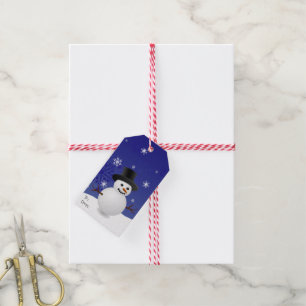 Blue Snowman Winterlandschaft Weihnachtsgeschenk T Geschenkanhänger