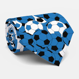 Blue Soccer Ball Collage - Zweiseitige Printwerbun Krawatte