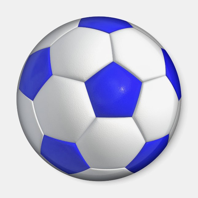 Blue Soccer Ball Magnet (Vorne)