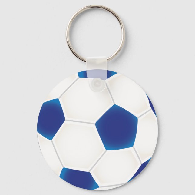Blue Soccer Ball Schlüsselanhänger (Vorderseite)
