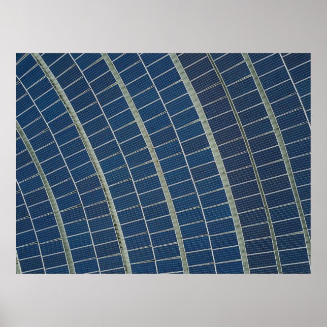 Blue solar panel lot poster (Vorne)