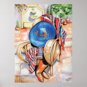 Blue Sombrero Poster