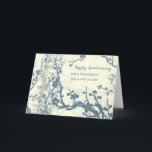 Blue Son & Son in Law Wedding Jubiläum Karte<br><div class="desc">Glückliche Hochzeitskarte für Sohn und Sohn im Jura mit hübschen Blüten der Blüten der Blumen und dem tief empfundenen Vers.</div>