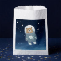 Blue Space Bear Astronaut Baby Dusche