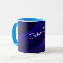 Blue Space Donuts Geometric Coffee Mug