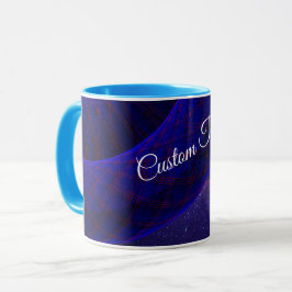 Blue Space Donuts Geometric Coffee Mug Tasse